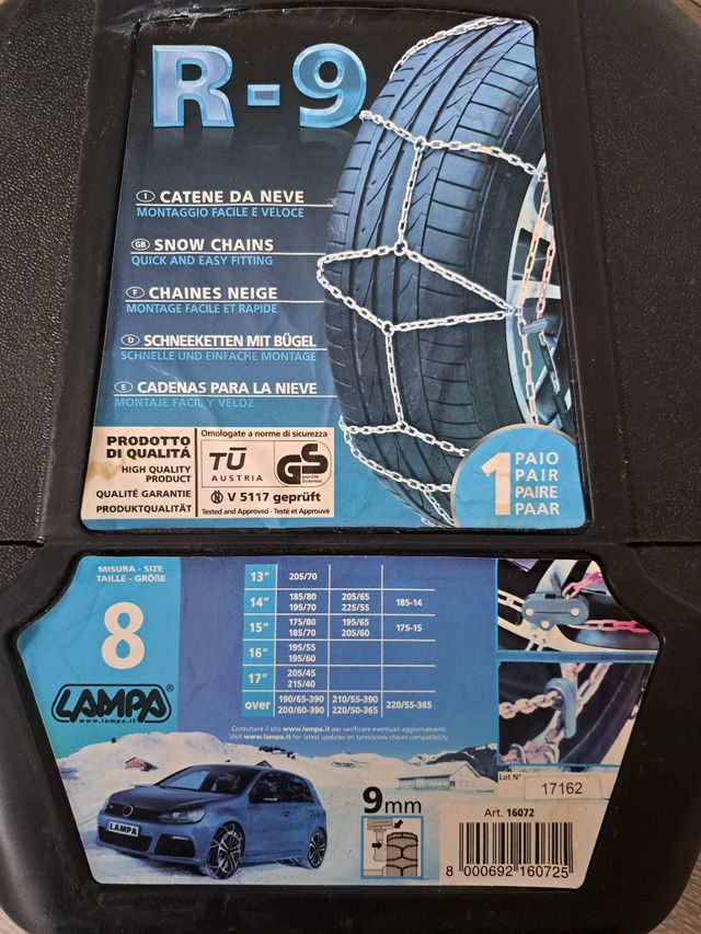 Catene da neve nuove Auto Lampa R-9M.8