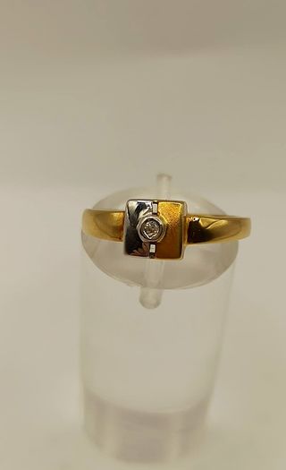 CONJUNTO oro bicolor con diamantes