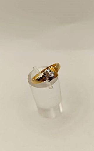 CONJUNTO oro bicolor con diamantes