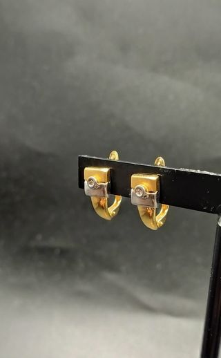 CONJUNTO oro bicolor con diamantes