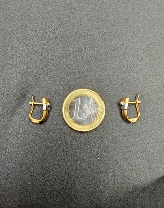 CONJUNTO oro bicolor con diamantes
