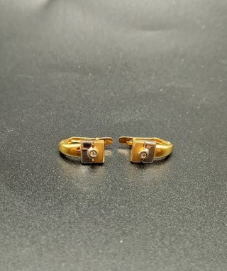 CONJUNTO oro bicolor con diamantes