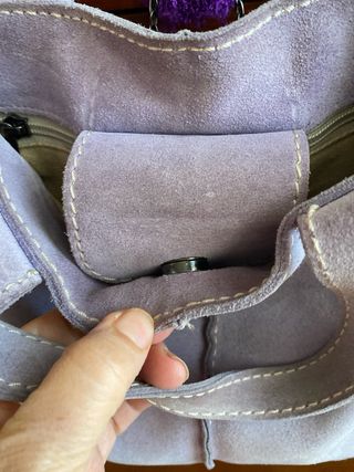 BOLSO ANTE PIEL LAVANDA