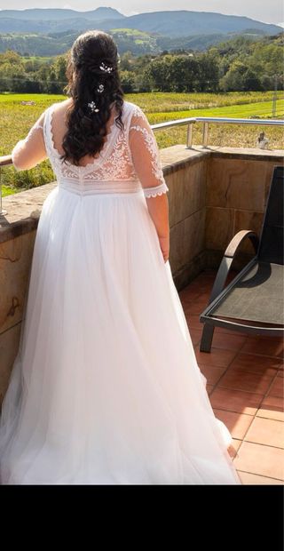 Vestido de novia talla grande