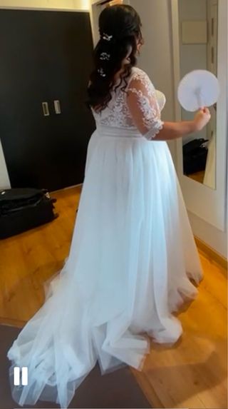 Vestido de novia talla grande