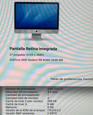 i Mac Apple Retina 5K, 27 pulgadas