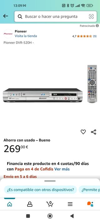 Grabador DVD HDD Pioneer