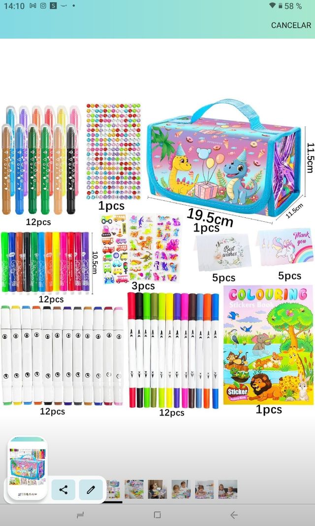 Juego de pinturas gatita