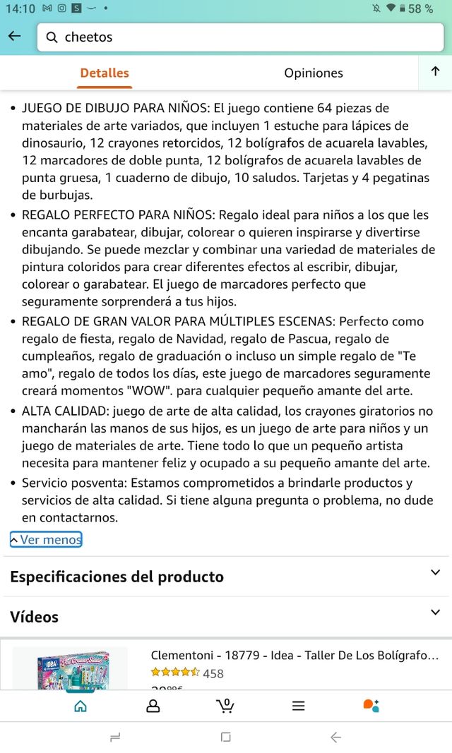 Juego de pinturas gatita