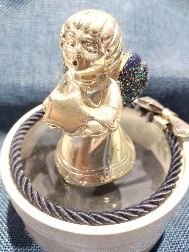 Coppia angioletti cantori argento