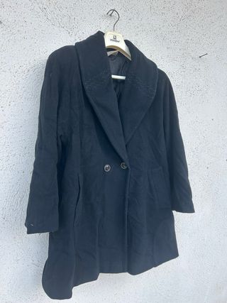 Cappotto nero Vintage in Lana