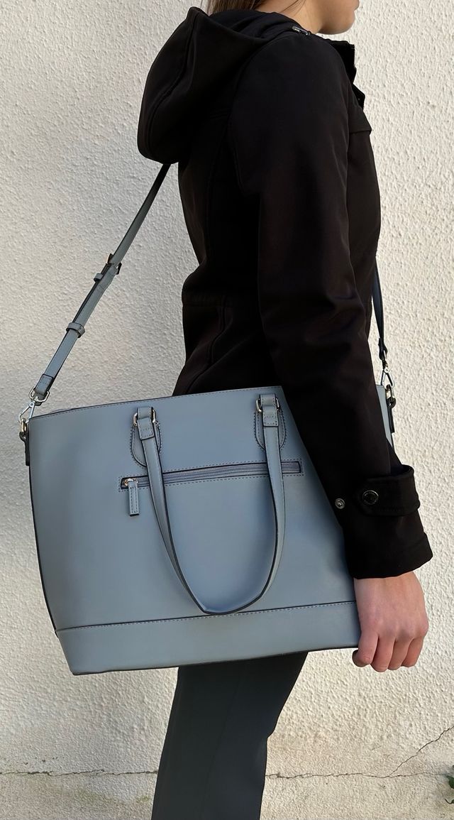 Bolso azul grisáceo marca Carpisa