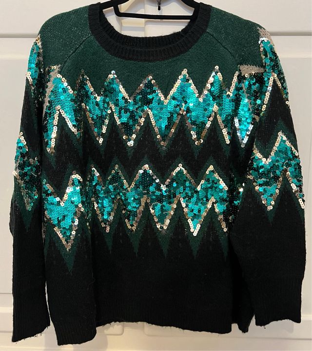 Jersey de punto con lentejuelas