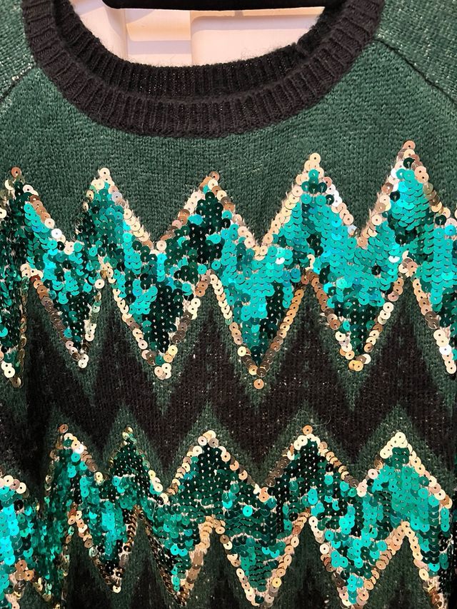 Jersey de punto con lentejuelas