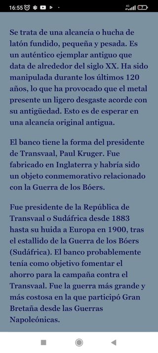 Hucha alcancia bronce inglesa 1900 antiguedad