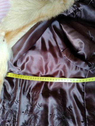 Abrigo o Chaquetón pelo largo rubio natural