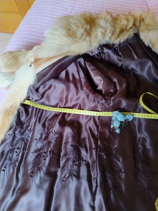 Abrigo o Chaquetón pelo largo rubio natural