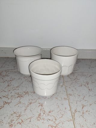 3 maceteros pequeños