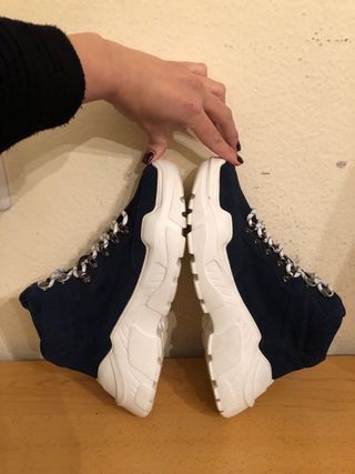 PHILIP HOG - zapatillas treking ante azul 37