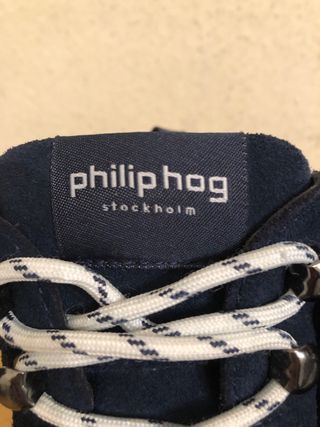 PHILIP HOG - zapatillas treking ante azul 37