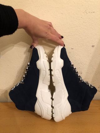 PHILIP HOG - zapatillas treking ante azul 37