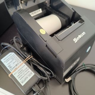 Scanner de código de barras, impressora térmica e
