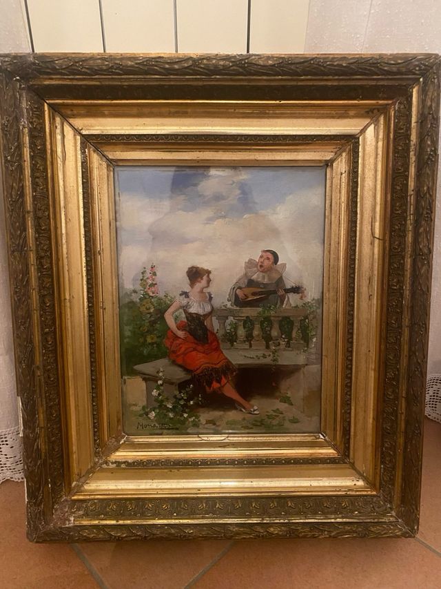 Dipinto su tavola dell'800