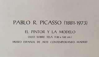 Cartel de PABLO PICASSO / EL PINTOR Y LA MODELO