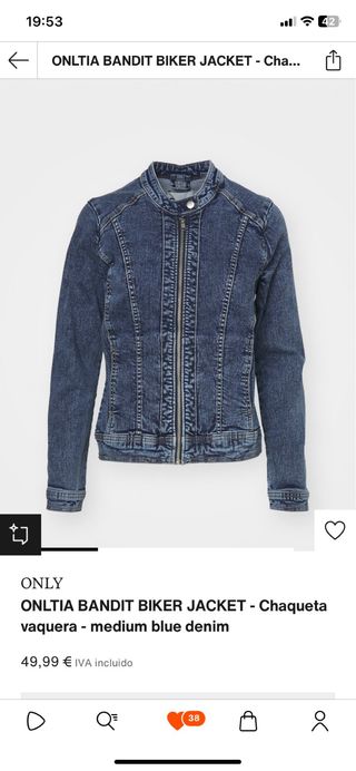 Cazadora vaquera talla 36 marca Only