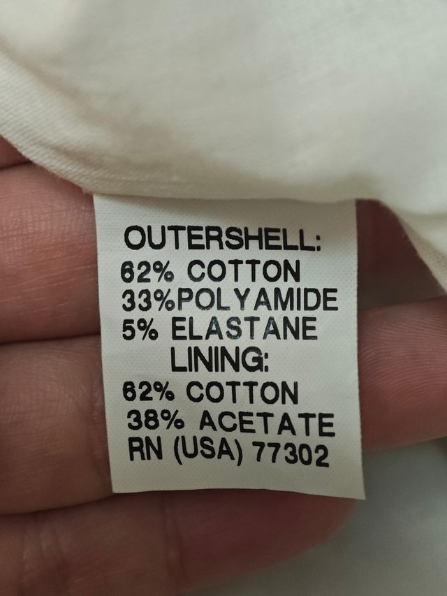 Americana blanca y azul marino talla L