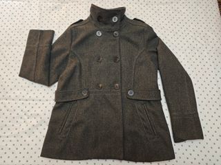 Abrigo lana gris talla 42