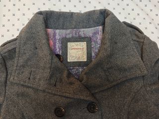 Abrigo lana gris talla 42