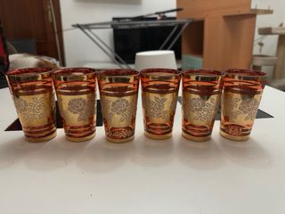 Vasos marroquíes de té moruno