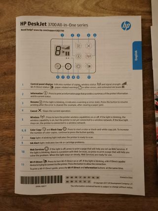 HP 3700 IMPRESORA COMO NUEVA