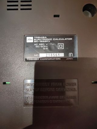 Calculadora registradora Toshiba