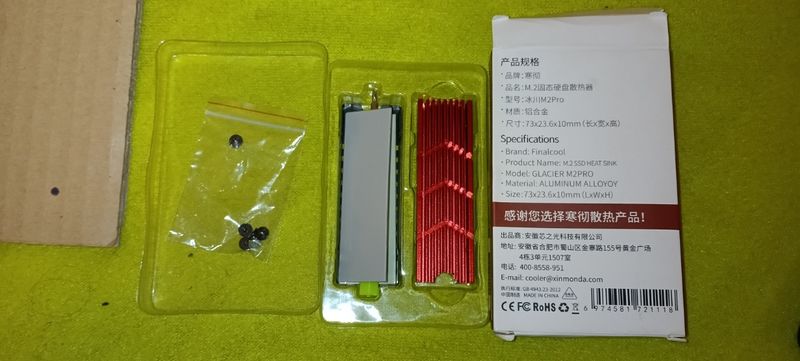 Disipador M.2 SSD NVMe, M2 2280 SSD