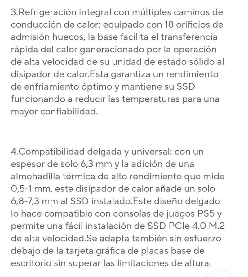 Disipador M.2 SSD NVMe, M2 2280 SSD afbeelding 2