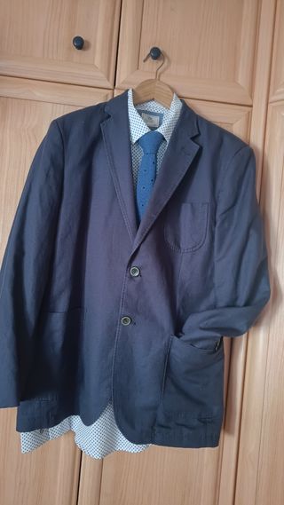 Conjunto caballero de traje azul marino#Mango