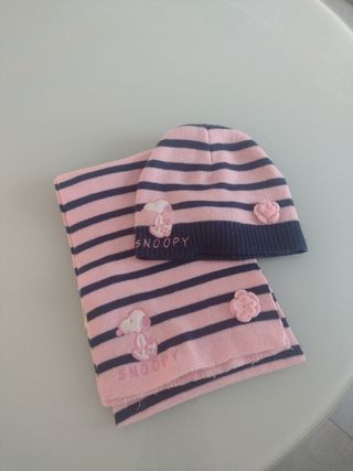 Bufanda y gorro niña