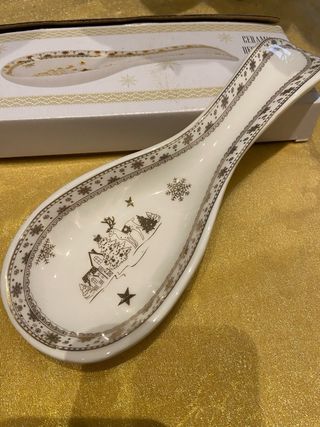 Poggiamestolo poggiacucchiaio in ceramica Natale