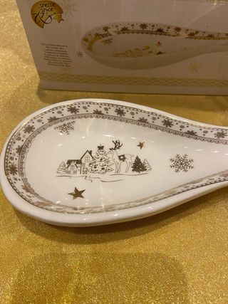 Poggiamestolo poggiacucchiaio in ceramica Natale