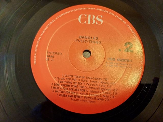 Disco de vinilo 1a edicion Bangles