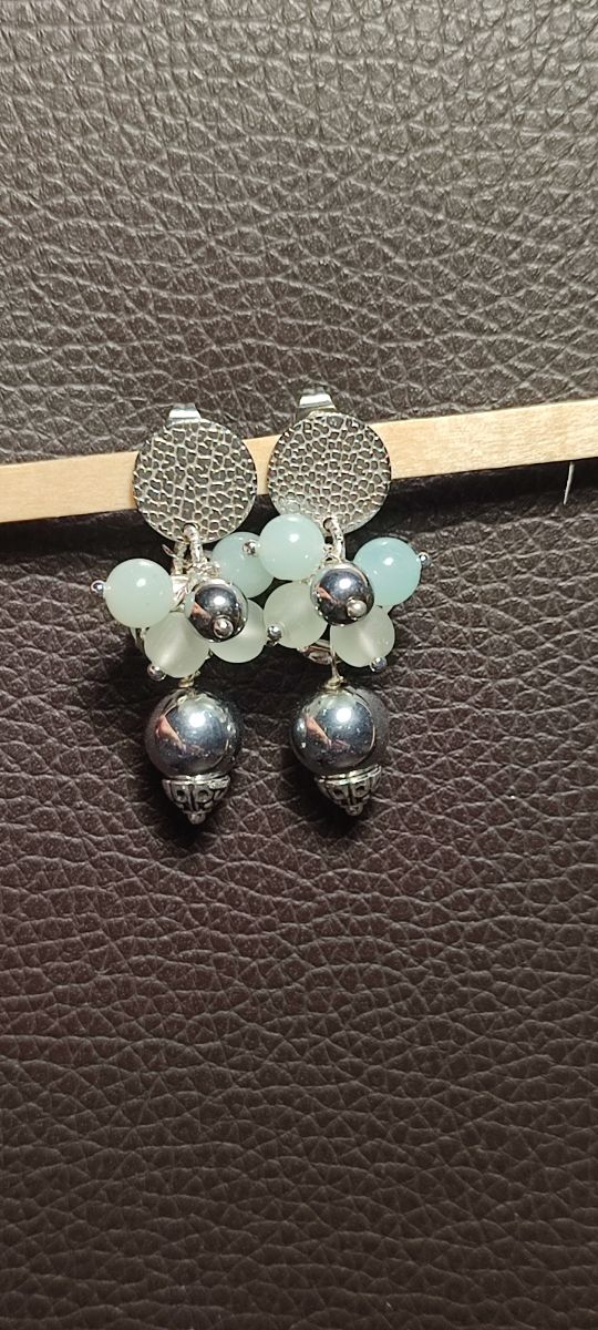 Orecchini argento,acquamarina,turchese