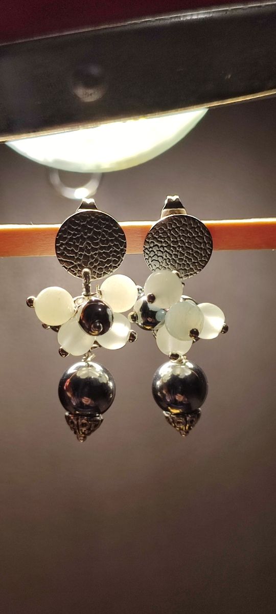 Orecchini argento,acquamarina,turchese