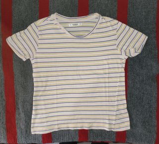 camiseta rosa palo de rayas