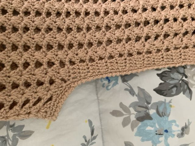 Gilet unico fatto a mano uncinetto pura lana verg.