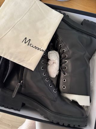 Botin de piel Massimo Dutti