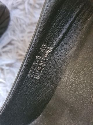 Zapato tacón ancho anudado lazada pierna shein