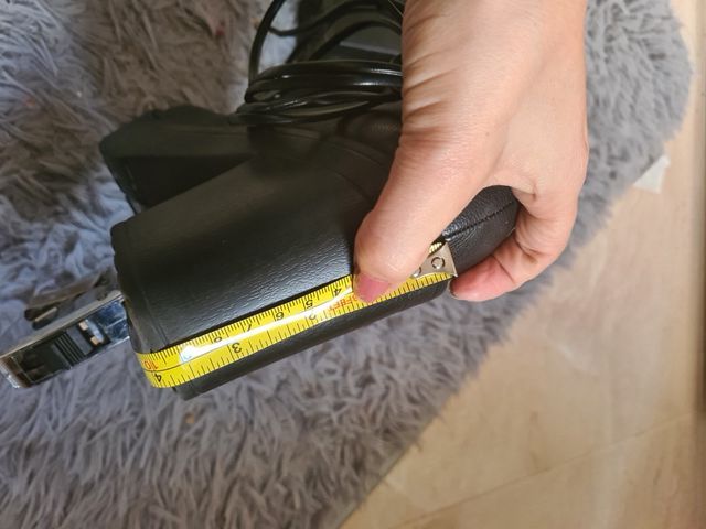 Zapato tacón ancho anudado lazada pierna shein