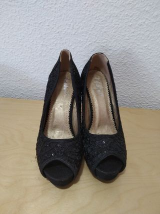 Zapatos fiesta mujer tacón lentejuelas n